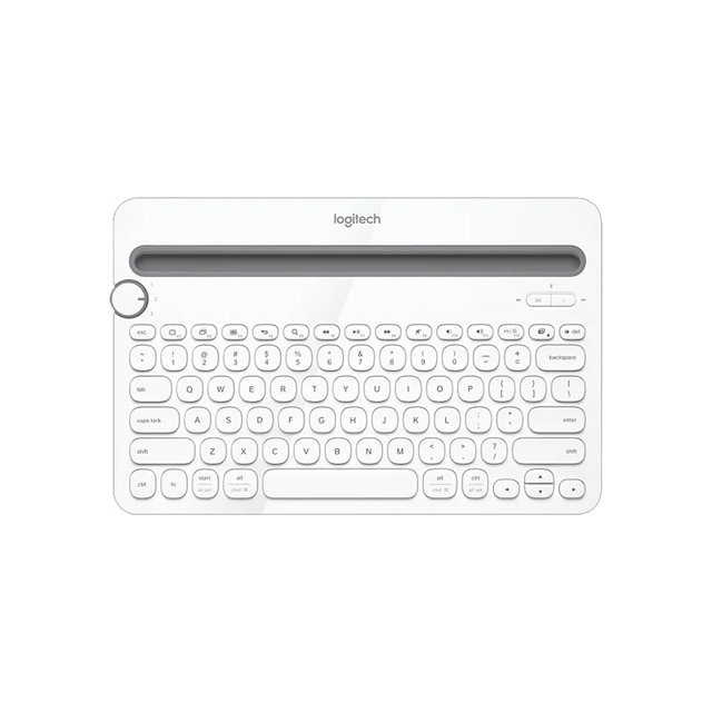 Amdohai K480 Clavier BT Sans Fil Portable Ultra-Mince Clavier de Bureau Compatible avec Windows//Android/Chrome OS/iOS Blanc