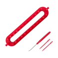 thumbnail image 1 of Rongfmy Long Knitting Loom DIY Crochet Weaving Handmade Machine Knitter for Red 10.2inch, 1 of 9