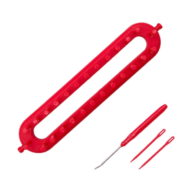 Rongfmy Long Knitting Loom DIY Crochet Weaving Handmade Machine Knitter for Red 10.2inch