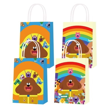 16 PCS For Hey Duggee Theme Party Favor Bags,Birthday Party Bags,Birthday Party Decorations Favor Bags With Handles Candy Gift Bags for Birthday Party