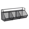 thumbnail image 1 of Lipstore Adhesive Small Metal Basket Wall Mount Fruit Basket for Craft Room Garage RV 3 Grid, 1 of 8