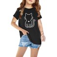 thumbnail image 1 of Mefallenssiah T-Shirt en Coton pour Enfants Garçons Filles Mode Mignon Col Rond Imprimé Tee Manches Courtes, 1 of 5