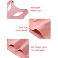 thumbnail image 4 of Charmo Crop Tank Tops for Women Built-in Shelf Bra Racerback Cotton Sports Crop Top 2 Pack, 4 of 6