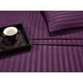 thumbnail image 2 of Mocassi 3-Piece Striped Duvet Cover Set, 1500 Thread Count, Button Closure - Cooling, Breathable Material- Wrinkle, Fade, Stain Resistant, King/California King, Purple, 2 of 4