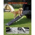thumbnail image 4 of VEVOR Dog Ramp for Cars, 71" L x 17" W, Folding Pet Ramps for Medium & Large Dogs up to 250lbs, Pet Stair Ramp with Non-Slip Felt Rug Surface, Portable Outdoor Dog Car Ramps for SUV & Truck, 4 of 9