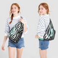 thumbnail image 2 of Rainbow Zebra Print Sling Bag - Colorful Abstract Zebra Stripes Crossbody Backpack for Women & Men, Modern Fashion Shoulder Bag (Cute Cartoon Zebra Pattern, Water-Resistant & Lightweight), 2 of 4