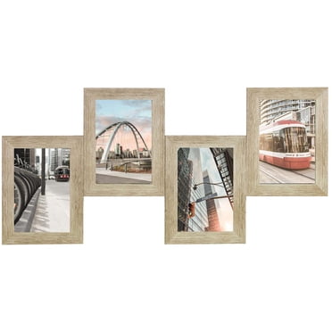 Unbranded Cadre de collage décalé Oldal 4 ouvertures 21.25x10.25po