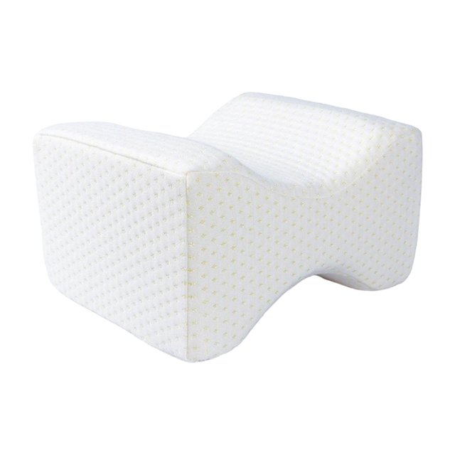 Oreiller de Genou en Mousse à Mémoire de Forme Coussin de Jambe Confortable Dormeurs Latéraux