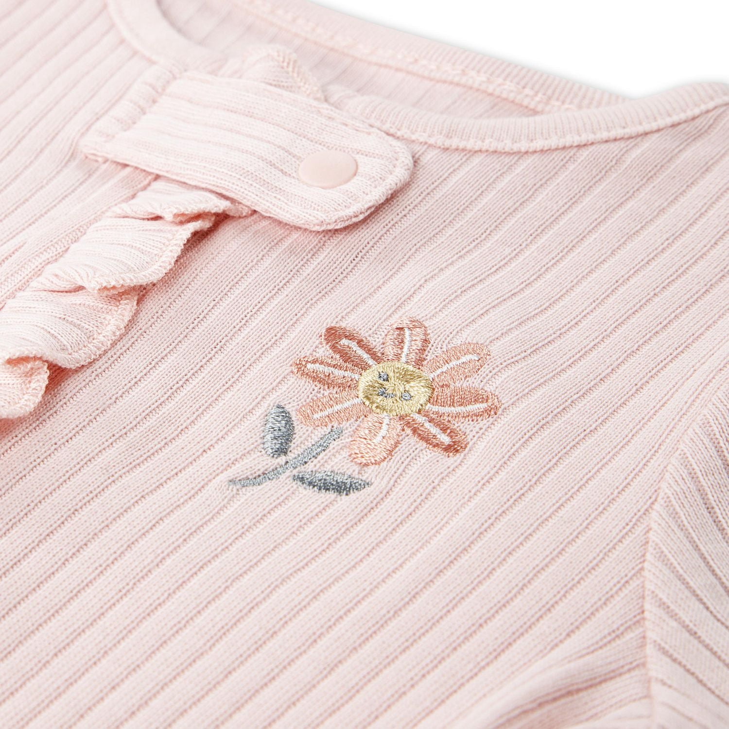 Huggies® Baby Girls' Layette Organic Cotton Ruffled Footed Coverall
