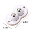 thumbnail image 2 of EGNMCR Kitchen Gadgets, Adhesive Pulley Universal Wheel, Can Be Fixed On The Bottom Of The Trash Can, The Bottom Of The Storage Box, Etc., Easy To Move (4 Pcs, Double Ball Pulleys) ball pulley, 2 of 7