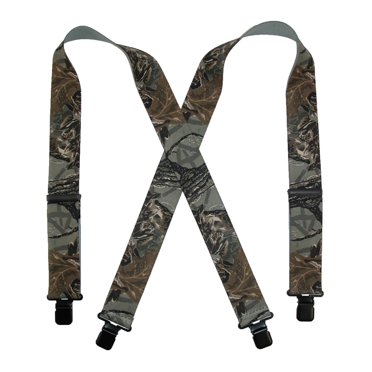 CTM®  Elastic Clip-End 2 Inch Realtree Camo Suspenders (Men's)