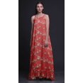 thumbnail image 4 of Bimba Nuisette Imprimée Dark Bird Flower & American Goldfinch pour Femmes, Robe Maxi à Bretelles Spaghetti, Vêtement de Nuit, Petit, 4 of 5