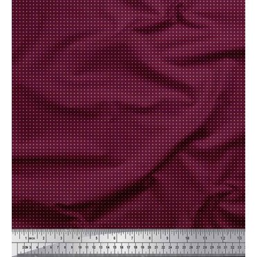 Soimoi Poly Georgette Fabric Dots Dots Decor Fabric Printed Yard 42 Inch Wide