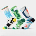 thumbnail image 5 of jinwen Colorful Patterned Crew Socks Novelty Casual Fashionable Dress Socks for Cycling Pattern 2 L-XL, 5 of 5