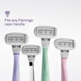 thumbnail image 4 of Flamingo Original Blades - Women's Razor Refill Pack for Comfortable Shaving - Aloe Vera & Shea Butter - Razor Head Replacements with 5 Sharp Blades - 6 Count, 4 of 6
