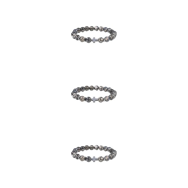 Redempat Fashionable And Comfortable To Wear Unisex Beaded Bracelets For Everyday Chic stripe 3Set