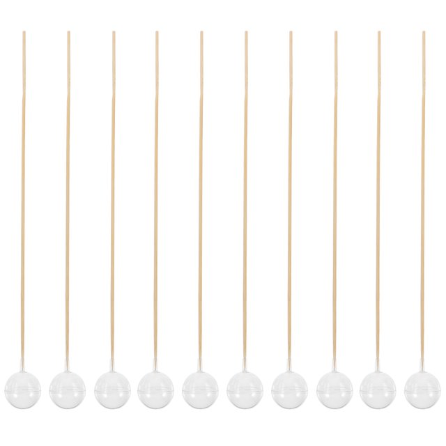 10 Sets Clear Chocolate Holder Truffle Box Holder Chocolate Rack and Wood Stems