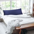 thumbnail image 4 of PiccoCasa Cotton Body Pillow Case with Zipper Closure Navy Blue 20"x 55" 1PCS, 4 of 7