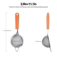thumbnail image 2 of Passoire à Mailles en Acier Inoxydable 18/8: U-Taste Passoire Fine de Cuisine de 3,9 Pouces avec Poignée en Silicone Robuste Rivetée et Maille 30 pour Filtrer la Farine, les Pâtes, les Fruits, le Quinoa (Orange), 2 of 10