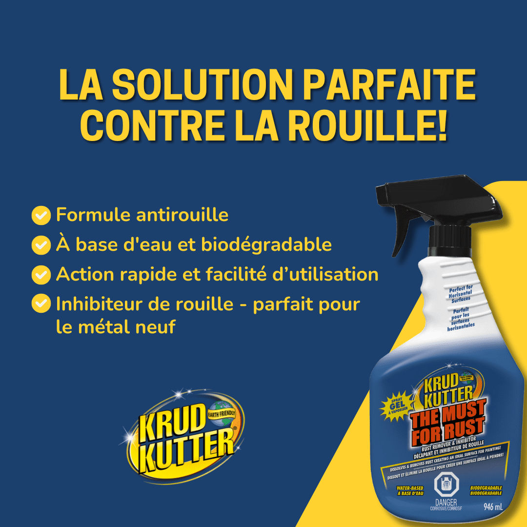 Krud Kutter The Must For Rust, produit antirouille et inhibiteur à base d'eau, 946 ml