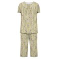 thumbnail image 5 of Rbaofujie Pyjama d'Été pour Femmes Femmes Décontracté Boutons Col Rond Manches Courtes Blouse Mode Poches Pantalon Ensemble de Pyjama Pyjama Mignon, 5 of 5