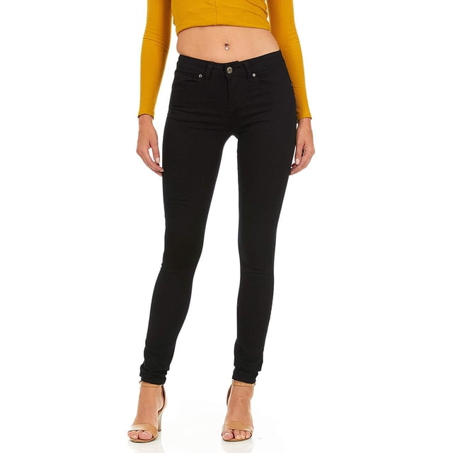 Cover Girl Jeans juniors plus size Perfect Mid Rise Comfy Skinny Jeans khaki black or blue