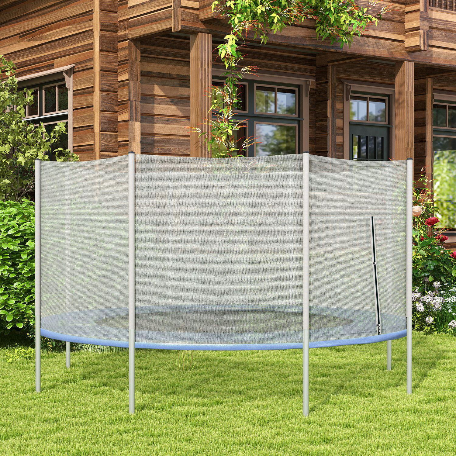 Soozier 14ft Frence Replacement Round Trampoline Enclosure（Net Enclosure Only）