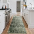 thumbnail image 4 of 2x6 FT Runner Rug Modern Washable Living Room Grey Green, 4 of 9