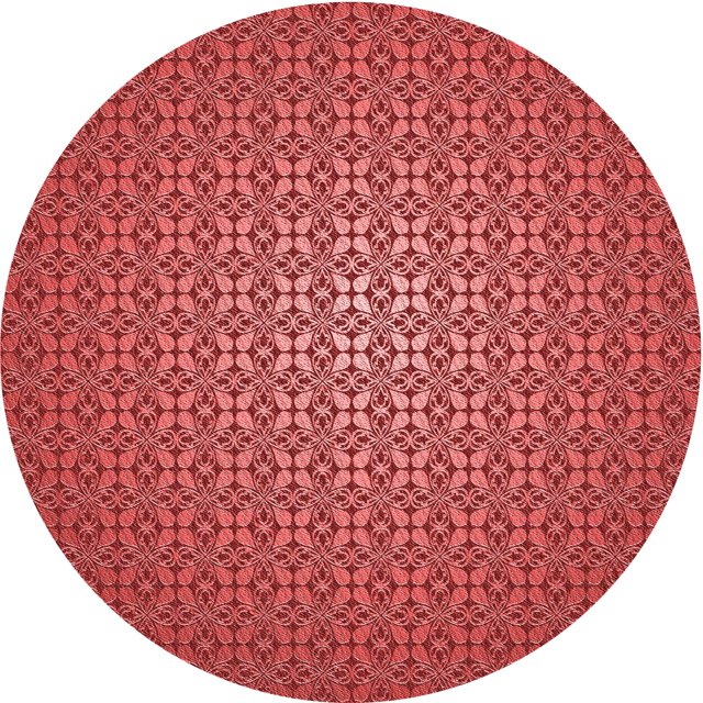 Ahgly Company Tapis Rond Lavable en Machine Intérieur Transitionnel Rouge, 8 Pieds Rond