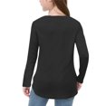 thumbnail image 4 of Plebaso Girls Long Sleeve Shirts Crewneck Casual Tops Kids Solid Color Loose Blouses for Spring Summer, 4 of 7