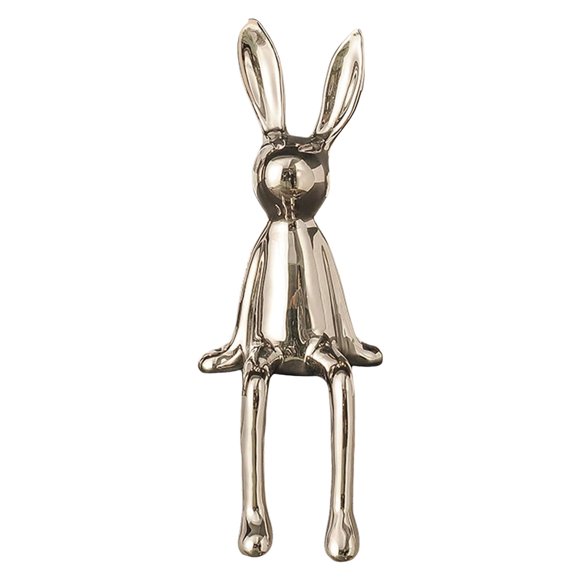 TIELUTT Lapins Assis Or Lapin Assis pour Étagère Artisanat Figurine Lapin Doré Animal Ornement de Noël Pack Ensemble d'Ornements Incassables Ornement Hippopotame Ornement Enseignant