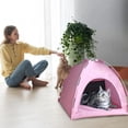 thumbnail image 1 of Tente pour Animaux de Compagnie pour Chiens et Chats, Maisonnette pour Animaux de Compagnie Pliable et Respirante pour Toutes les Saisons, Tapis Rafraîchissant Réversible, Lit Douillet pour Animaux de Compagnie Intérieur Extérieur, 1 of 8