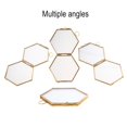 thumbnail image 3 of simhoa Modern Antique Hexagon Metal Glass Hanging Floating Photo Frame Wall Decor copper, 3 of 8