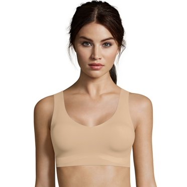 Hanes Womens Invisible Embrace Comfort Flex Fit Wirefree Bra, XL, Nude