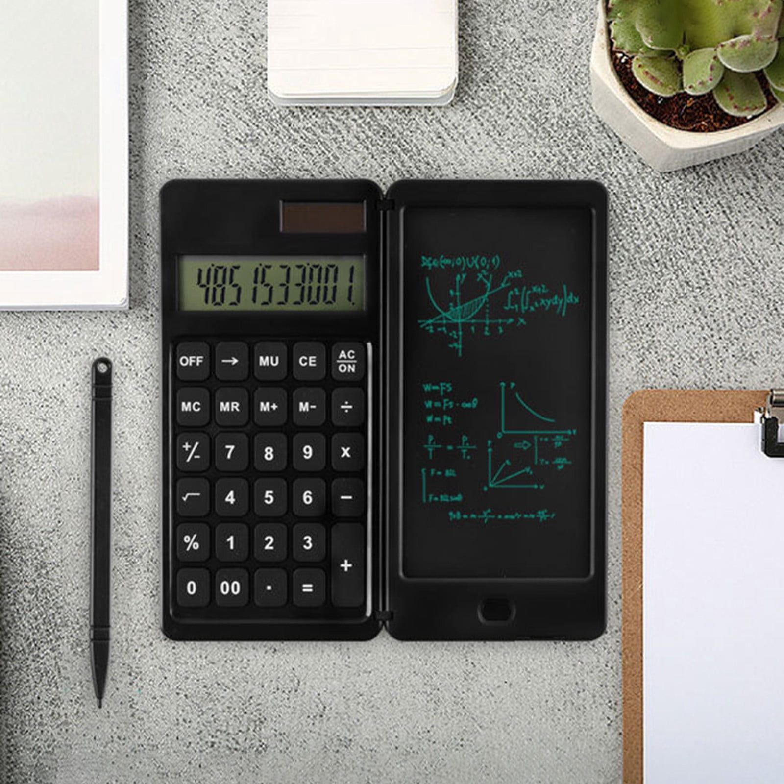 Suncoda Portable Calculator, Portable Calculator with Large Lcd Display and Sensitive Button, Solar and Battery Power, Standard Function for Office, Home, School