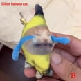 thumbnail image 1 of Banana Cat Plush Pendant Cute Crying Banana Cat Funny Keychain Pendant Keyring, 1 of 9