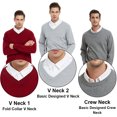 thumbnail image 2 of TOPTIE Mens Cotton Long Sleeve Sweatershirt V-Neck Basic Designed, 2 of 8