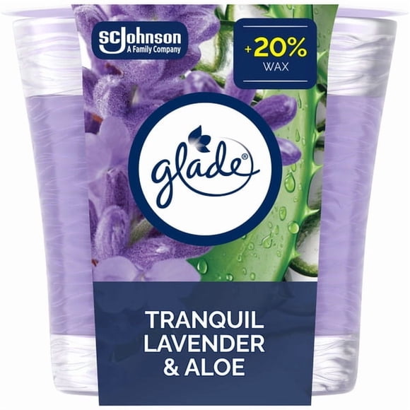Glade Jar Scented Candle Air Freshener, Tranquil Lavender and Aloe