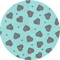 thumbnail image 1 of Ahgly Tapis d'Intérieur Lavable en Machine Carré Transitionnel Bleu, 3 Pieds Carré, 1 of 7