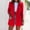 Red, variant on cllios Women's Casual Office Blazers Open Front Solid Business Lapel Double Breasted Work Jackets Cardigan