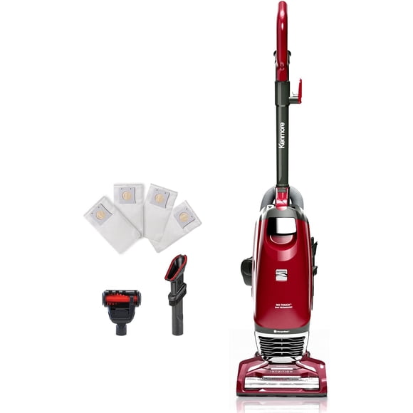 Kenmore BU3040 Intuition Lite Bagged Upright Vacuum Lightweight Cleaner 2-Motor Power Suction with HEPA Filter, 3-in-1 Combination Tool, Handi-Mate for Carpet, Floor, Pet Hair, Red W/No Lift-up