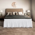 thumbnail image 1 of Meitianfacai Solid Color Wraparound Elastic Bed Skirt Stretchy Built-in Bed Apron, 1 of 9