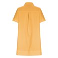 thumbnail image 4 of Erwazi Robe Chemise Décontractée d'Été pour Femmes à Manches Courtes, Col en V, Boutonnée, Mini-Robe, Robes T-Shirt, 4 of 9