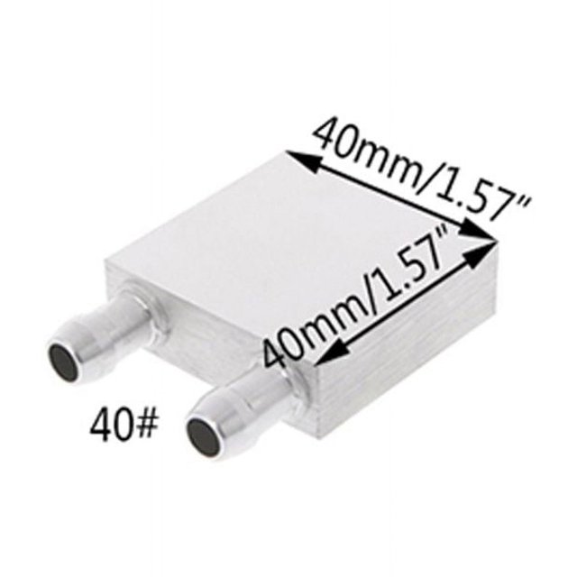 40x120mm Primary Aluminum Water Cooling Block Heat Sink System For PC Laptop CPU 40 (40x40mm)