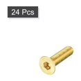 thumbnail image 3 of Flat Head Socket Cap Screws, M3-0.5 x 12mm Brass Inner Hex Drive Fasteners Bolts 24Pack, 3 of 6