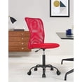 thumbnail image 3 of BestOffice Home Office Chair Ergonomic Mesh, Lumbar Support Rolling Swivel Adjustable Mid Back for Girls, Red, 3 of 7