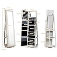 thumbnail image 4 of Giantex 360° Rotating Jewelry Armoire with Higher Full Length Mirror and Inside Makeup Mirror, White, 4 of 8