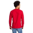 thumbnail image 2 of Hanes Mens TAGLESS Long-Sleeve T-Shirt with Pocket, 2XL, Deep Red, 2 of 2