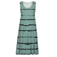 thumbnail image 4 of SMihono Robes Bohèmes d'Été Femmes Grande Taille Mode Femmes Décontracté Aguichant Col Carré Robes Imprimées Robe d'Été Sans Manches à Enfiler, 4 of 5