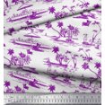 thumbnail image 3 of Soimoi Polyester Crepe Fabric Chair,Palm Tree & Yacht Beach Print Fabric by The Yard 52 Inch Wide, 3 of 3